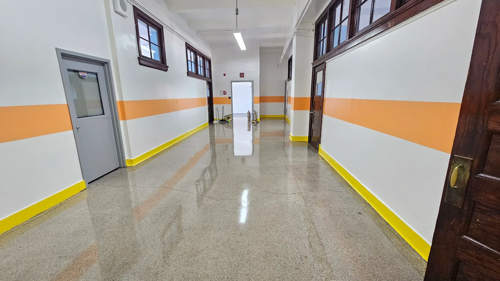 Our Lady of Lourdes School, Manhattan, institutional painting and surface restoration documentation, still one.