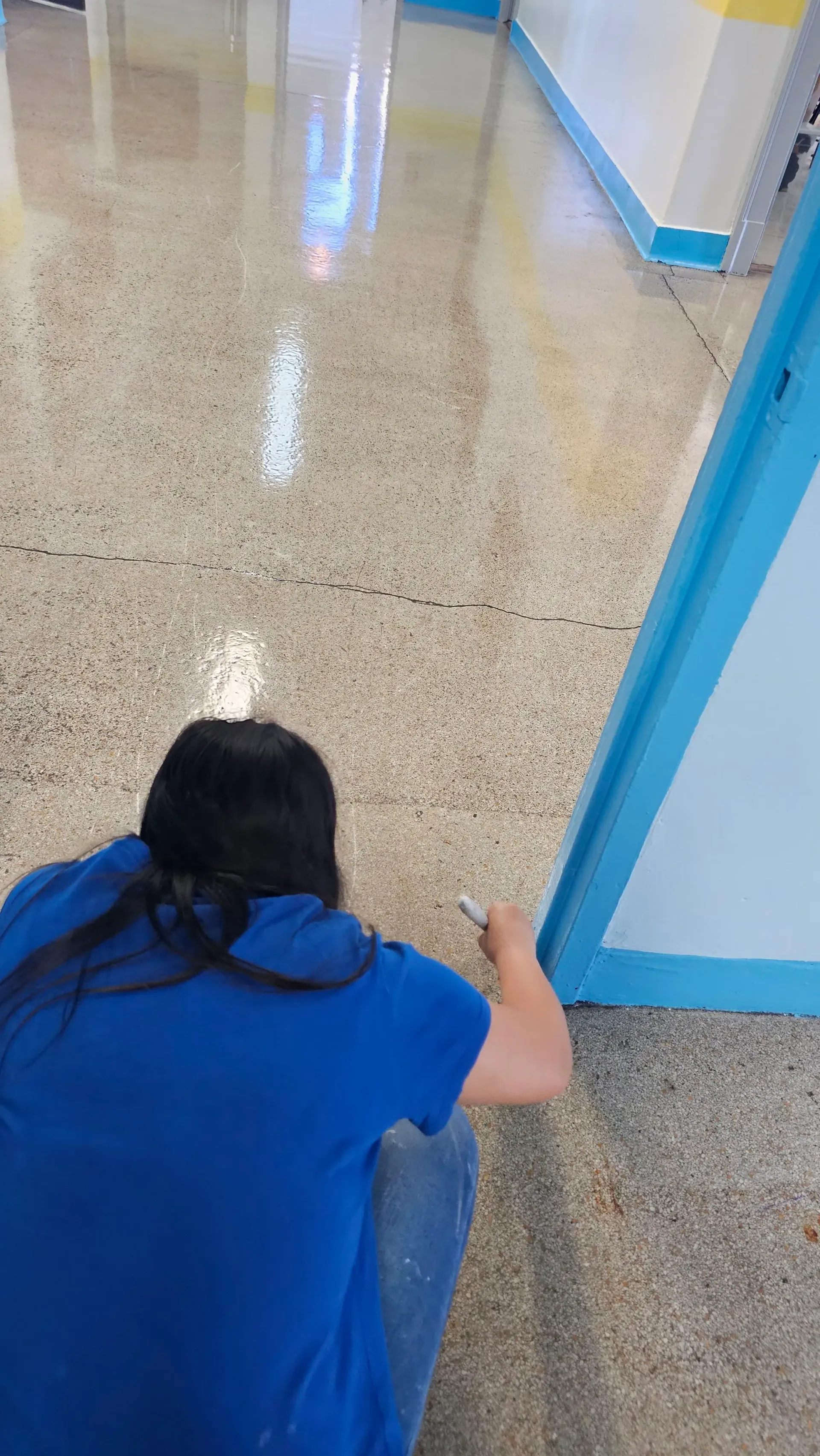 Our Lady of Lourdes School, Manhattan, institutional painting and surface restoration documentation, still two.